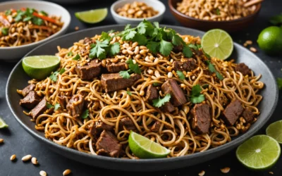 Un voyage gourmand : recette pad thai au boeuf aux saveurs authentiques et surprenantes